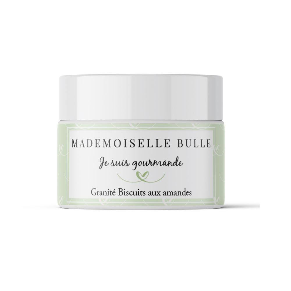 Mademoiselle Bulle Je suis gourmande granité exfoliant biscuit aux amandes pot 180 g