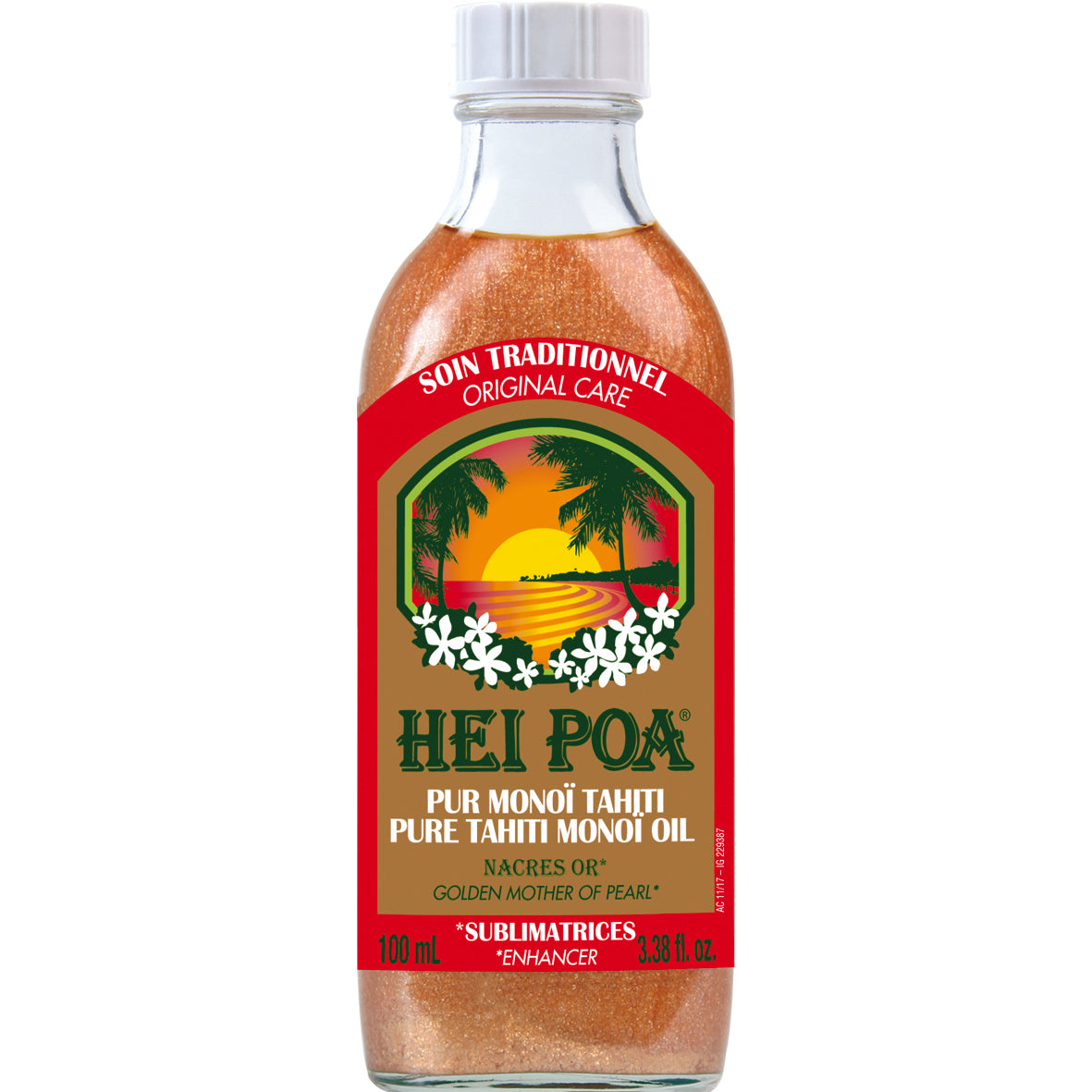 Huile monoi nacrée or Hei Poa 100 ml