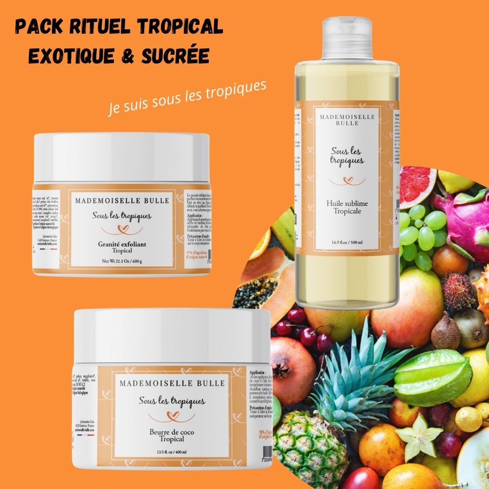Mademoiselle Bulle Pack Rituel Gourmand Tropical - 3 Produits