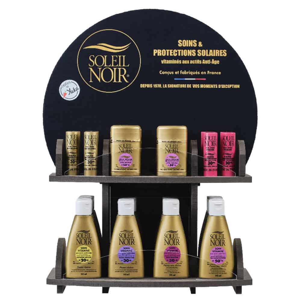 Présentoir Soin Vitaminé Visage & Zones Sensibles SOLEIL NOIR
