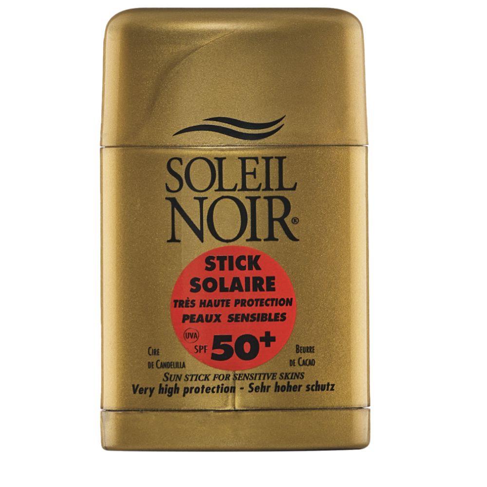 Stick Solaire Zones Sensibles IP50+ Très Haute Protection 10 g  SOLEIL NOIR