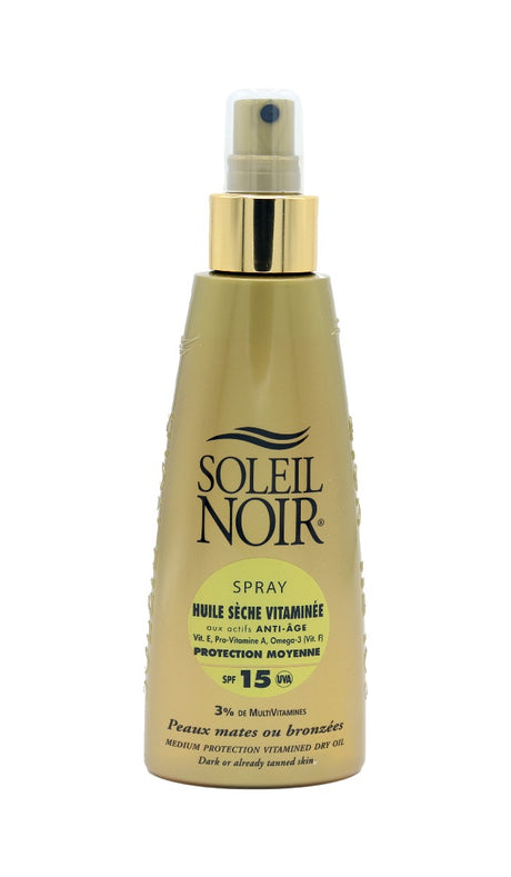 Spray Huile Sèche Vitaminée 15 Protection Moyenne 150 ml SOLEIL NOIR