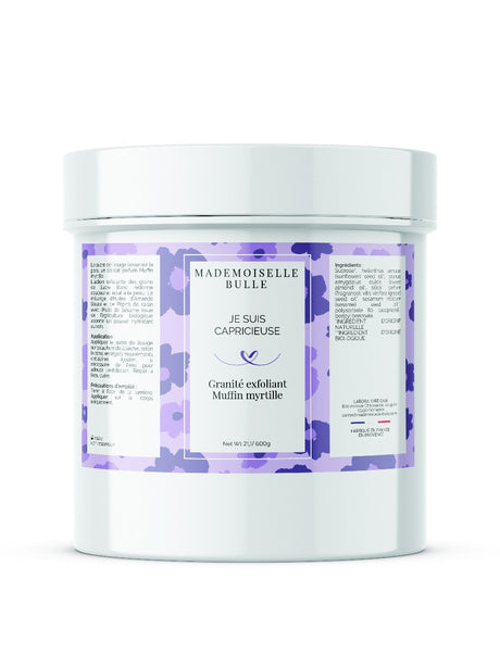 Mademoiselle Bulle Je suis capricieuse Granité exfoliant muffin myrtille Pot 600 g