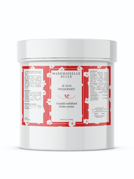 Mademoiselle Bulle Je suis passionnée granité exfoliant petite cerise Pot 600 g