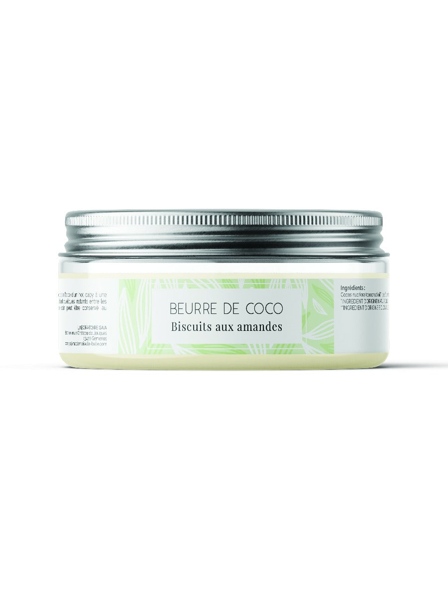Mademoiselle Bulle Je suis gourmande Beurre de coco biscuit aux amandes Pot 125 g