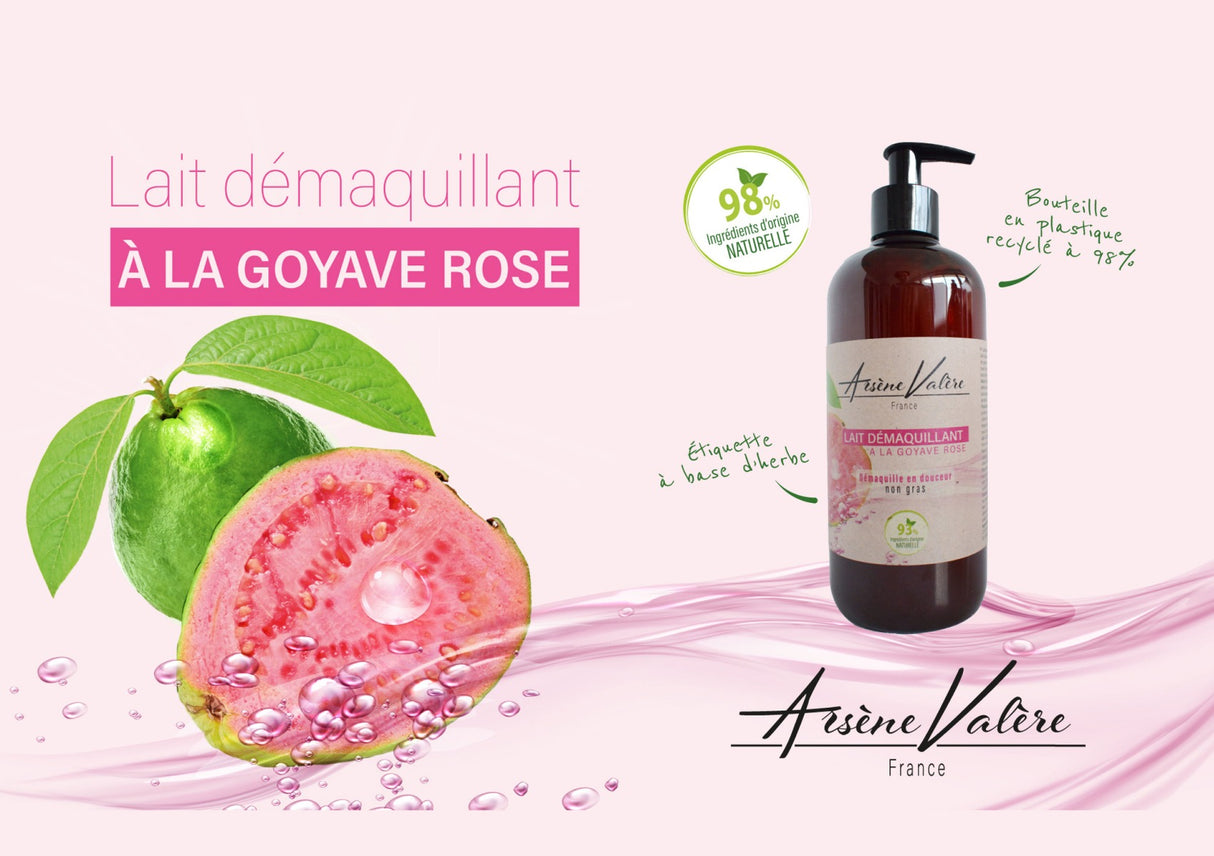 Lait Démaquillant à la Goyave Rose 500 ml ARSENE VALERE