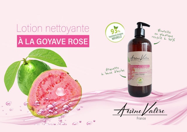 Lotion Nettoyante à la Goyave Rose 500 ml  ARSENE VALERE