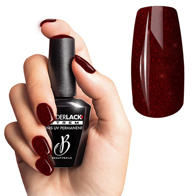 Vernis Semi Permanent WONDERLACK Rouge Foncé Irisé 12 ml - BEAUTY NAILS