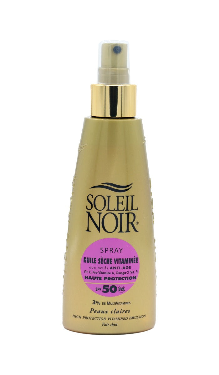 Spray Huile Sèche Vitaminée 50 Haute Protection 150 ml SOLEIL NOIR